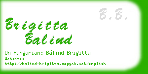 brigitta balind business card
