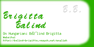 brigitta balind business card